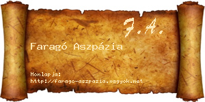 Faragó Aszpázia névjegykártya